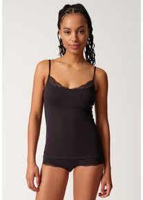 Skiny Hemd Classicotton comfortabel, zacht, nauwsluitend, katoenmix dames armloze tops maat 36 zwart