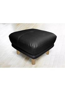 Trendmanufaktur Voetenbankje Cecilia hockers maat Leer nature zwart