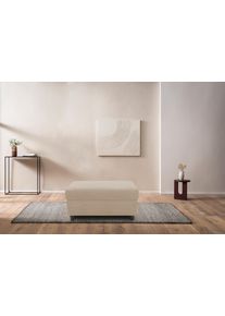 DOMO collection Hocker Turah 2 in Corduroy of Luxe-Microvezel moderne poef, passend bij de hoekbank, b/d/h: 83/60/44 cm hockers maat Cord beige