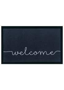 Hanse Home Mat Cozy Welcome, deurmat Wasbaar, inloopmat, outdoor, binnenshuis, antislip, weerbestendig deurmatten maat 15 grijs