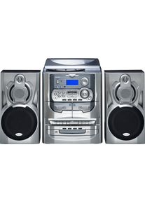 Kärcher Karcher Stereoset KA 5300 Platenspeler, radio, luidsprekersysteem, zendergeheugen, cd stereosets zilver(kleur)