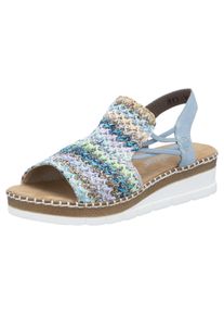 Rieker Sandalen , zomerschoen, sandaal, sleehak, in modieuze vlecht-look dames sportieve sandalen maat 43 blauw