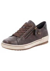 Remonte Plateausneakers vrijetijdsschoen, lage schoen, veterschoen met buitenrits dames lage sneakers maat 45 bruin