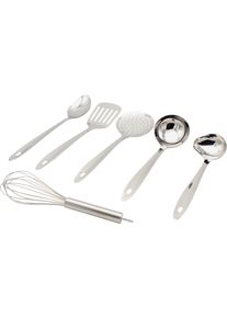 Kr&uuml;ger Kr&uuml;ger Set keukengerei van roestvrij edelstaal (set, 6-delig) kookbestek zilver(kleur)