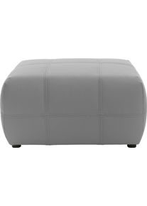 DOMO collection Hocker BRANDON kleine uitvoering, passend bij 'brandon' van leer en luxe-imitatieleer hockers maat Leer grijs