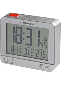 Atrium Radiografische wekker A760-19 Digitale wekker, quartz wekker, binnentemperatuur, slaapkamer wekkers zilver(kleur)