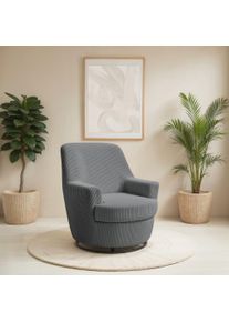 Inosign Draaibare fauteuil HETTY, draaistoel met schommelfunctie, leesstoel in cord en microvezel (1 stuk) fauteuils maat Cord grijs