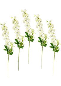 I.GE.A. Kunstbloem Ridderspoor (5 stuks) kunstbloemen wit