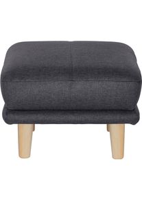 Trendmanufaktur Voetenbankje Cecilia hockers maat Fijne structuurstof grijs