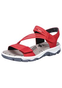 Rieker Sandalen zomerschoen, sandaal, klittenbandschoen, in sportieve uitstraling dames sandaaltjes maat 38 rood
