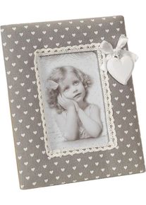 AMBIENTE HAUS Enkel frame Stof fotolijstjes - grijs 20x16cm (1 stuk) fotolijsten wit