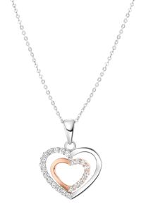 Firetti Ketting met hanger Sieraad cadeau zilver 925 halssieraad halsketting ankerketting hart dames kettingen zilver(kleur)