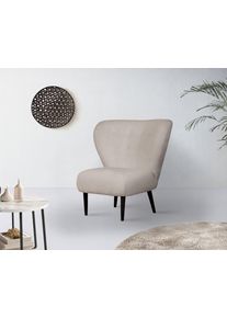 LeGer Home by Lena Gercke Fauteuil Dinah Knoopdetails op de achterkant, naar keuze met of zonder poef/voetenbank fauteuils maat Chenille-structuur