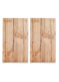 zeller Present Snij- en afdekplaat Wood Elastische voeten (set, 2-delig) snijplanken beige