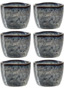 Leonardo Eierdopje Matera Keramiek (set, 6-delig) eierdopjes grijs