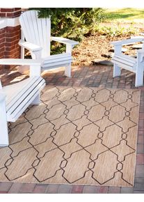 MyFlair M&ouml;bel & Accessoires Vloerkleed Outdoor Kruisen, MAGAZIJNOPRUIMING! Platweefsel, geschikt voor binnen en buiten moderne vloerkleden bruin