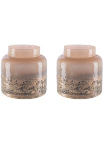Creativ home Windlicht Kandelaar MATTEO (set, 2 stuks) kaarsenhouders goud(kleur)