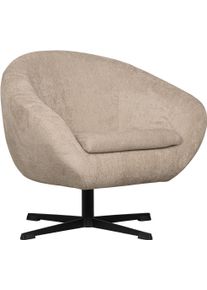 Woood Draaistoel Desert van robuust ontwerp, gepolsterd, bolvormige zitting, hoogte 70 cm bureaustoelen bruin