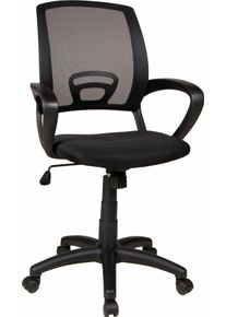 Duo Collection Bureaustoel Tom met gaasafdekking bureaustoelen maat Netstof zwart