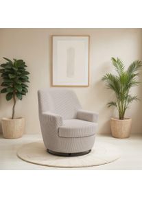 Inosign Draaibare fauteuil HETTY, draaistoel met schommelfunctie, leesstoel in cord en microvezel (1 stuk) fauteuils maat Cord bruin