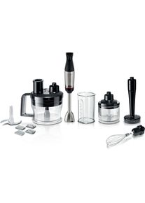 Bosch Staafmixer ErgoMaster Serie 6 MSM6M673, 4 messen, mixvoet roestvrij staal, zwart staafmixers zilver(kleur)