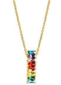 Firetti Ketting met hanger Sieraad cadeau zilver 925 halssieraad halsketting regenboog dames kettingen multicolor