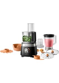 Philips Keukenmachine HR7530/10 Viva Collection 31 functies, inclusief 2-in-1 snijschijf en citruspers opzetstuk keukenmachines zwart
