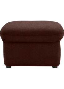 DOMO collection Hocker Faenza DOMO collectie voetenbank/poef, in zeer veel verschillende kleuren hockers maat Microvezel bruin