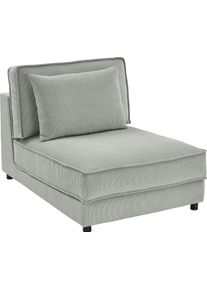 ATLANTIC HOME COLLECTION XXL-fauteuil Valan XXL-zitoppervlak, met cordbekleding, vrij plaatsbaar, met golfvering fauteuils maat Cord grijs