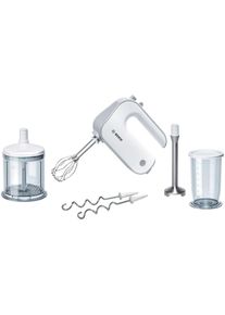 Bosch Handmixer Styline MFQ4080, roestvrijstalen garde/kneedhaken, mixvoet, 5 standen, wit handmixers wit