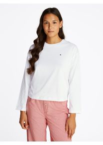 Tommy Hilfiger Underwear Shirt met lange mouwen LS JERSEY T-SHIRT met geborduurd logo dames loungewear maat XS (34) wit