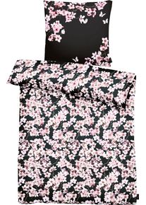 Apelt Overtrekset Blossom ingenieus geschilderde kersenbloesemtakken, een modieus statement (2-delig) dekbedovertrekken zwart