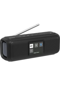 Kärcher Karcher Digitale radio (DAB+) DAB Go bluetoothluidspreker Bluetooth-luidspreker met draagriem, Bluetooth, stereo, kleurendisplay dab+ radio's zwart