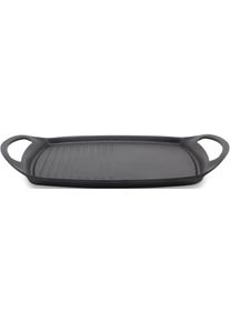 Krüger Krüger Grillplaat Delta van gietaluminium, geschikt voor inductiekookvelden, 47 x 29 cm (1 stuk) grills zwart