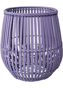 Creativ home Windlicht Kandelaar bamboe (1 stuk) kaarsenhouders paars