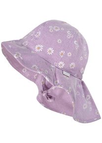 MaxiMo Zonnehoed overal met bloemenprint - mini girl flapper dames hoeden maat 49 paars