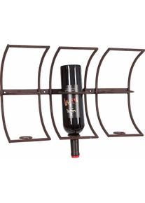 AMBIENTE HAUS Flessenrek om op te hangen 48 cm wijnrekken bruin