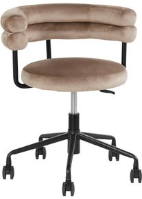 LeGer Home by Lena Gercke Bureaustoel Sunni zacht fluweel bureaustoelen maat Fluweel beige