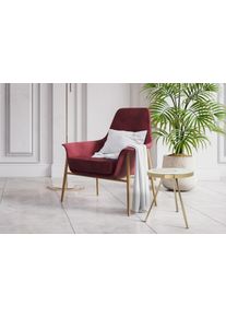 Kayoom Bijzettafel Morrison 2025, bijzettafel van ijzer Handwerk, gelakte tafel met metaleffecten, op 3 poten (1 stuk) bijzettafels