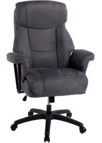 Duo Collection Bureaustoel Mauro XXL Belastbaarheid tot 150 kg bureaustoelen maat Microvezel grijs