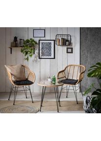 Inosign Zithoek Adiba voor indoor, terras, serre of tuin geschikt tuinsets zwart