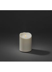 Konstsmide Led-kaars cr&egrave;mewit, met 3D vlam en gesmolten rand (1-delig) kaarsen wit
