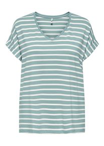 Only Shirt met V-hals ONLMOSTER V-NECK TOP JRS dames v-hals shirts maat M (38) grijs