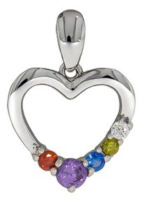 Firetti Kettinghanger Sieraad cadeau zilver 925 halssieraad hanger hart dames kettingen multicolor