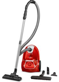 Rowenta Stofzuiger Compact Power met zak, 750 W, 3 L capaciteit, voor alle vloertypes, stofzuigers met zak rood