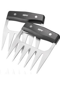 Gefu Vleesvork BBQ ergonomisch gevormde grepen voor perfecte steun(set, 2-delig) bbq-accessoires zilver(kleur)