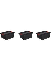 keeeper Transportcontainer Eckhart elk 12 liter, met deksel, grendelslot, extra stabiel (set, 3 stuks) accessoires zwart