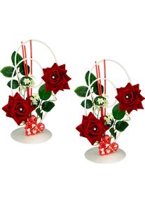 I.GE.A. Kunstplant (set, 2 stuks) kunstplanten rood