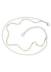 Engelsrufer Enkelkettinkje Twin Moonlight Bicolor met zirkoon (synthetisch) dames enkelkettinkjes goud(kleur)