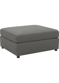 DOMO collection Hocker Solskin, individueel uitbreidbaar Buiten, grote poef, B/D/H 96/78/45 cm hockers maat Platweefsel grijs